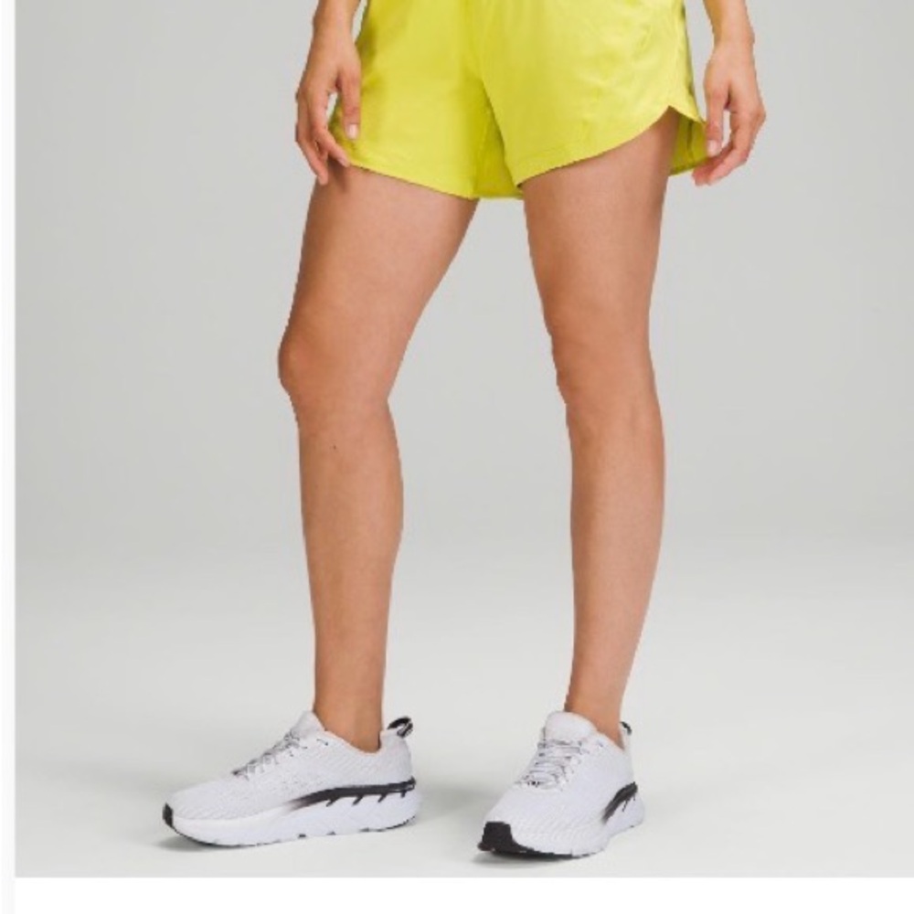Lululemon Athletica hot hottie high rise Yellow Athletic Shorts